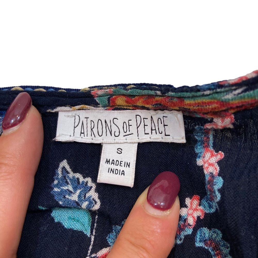 Patrons of Peace V Neck‎ Floral Sleeveless Blouse Size Small - Picture 2 of 9